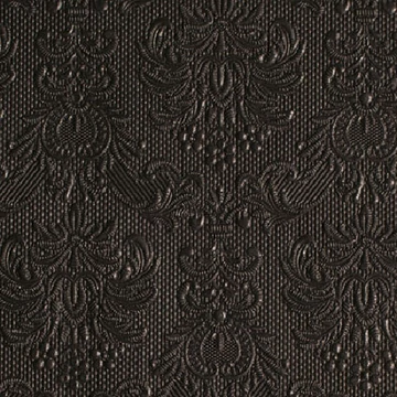Elegance Black dombornyomott papírszalvéta 25x25cm,15db-os, AMB.12504930
