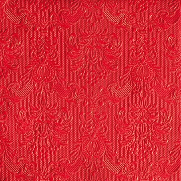 Elegance red dombornyomott papírszalvéta 33x33cm,15db-os, AMB.13305515