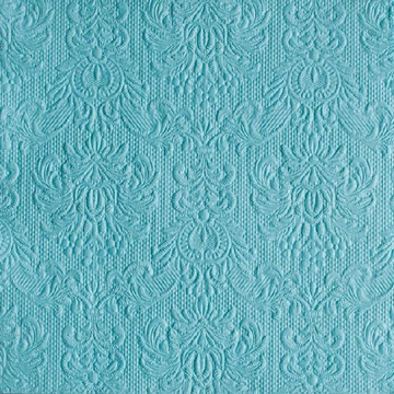 Elegance light petrol dombornyomott papírszalvéta 33x33cm,15db-os, AMB.13305504
