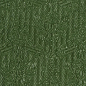 Elegance dark green dombornyomott papírszalvéta 25x25cm,15db-os, AMB.12504939