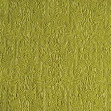 Elegance green dombornyomott papírszalvéta 40x40cm,15db-os, AMB.14004932