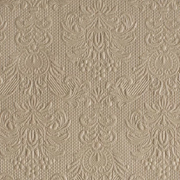 Elegance taupe dombornyomott papírszalvéta 25x25cm,15db-os, AMB.12505509
