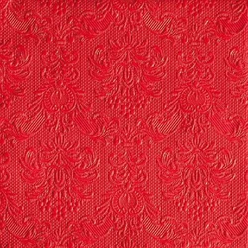 Elegance red dombornyomott papírszalvéta 40x40cm, 15db-os, AMB.14005515