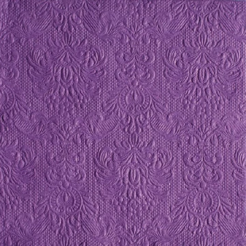 Elegance purple dombornyomott papírszalvéta 33x33cm,15db-os, AMB.13305512