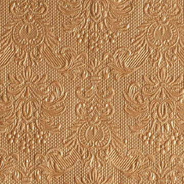 Elegance bronz dombornyomott papírszalvéta 25x25cm,15db-os, AMB.12505513