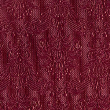 Elegance bordeaux dombornyomott papírszalvéta 25x25cm,15db-os, AMB.12505519