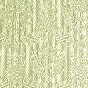 Elegance pearl green dombornyomott papírszalvéta 25x25cm,15db-os, AMB.12506922