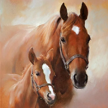 Horse with Foal papírszalvéta 33x33cm,20db-os, AMB.13307350