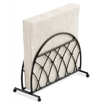 Fém szalvétatartó álló rácsos, fekete, AMB.19402275