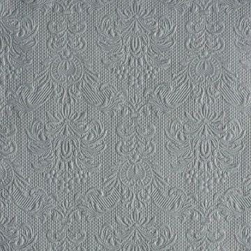 Elegance grey dombornyomott papírszalvéta 40x40cm,15db-os, AMB.14005516