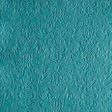 Elegance petrol dombornyomott papírszalvéta 33x33cm,15db-os, AMB.13307906
