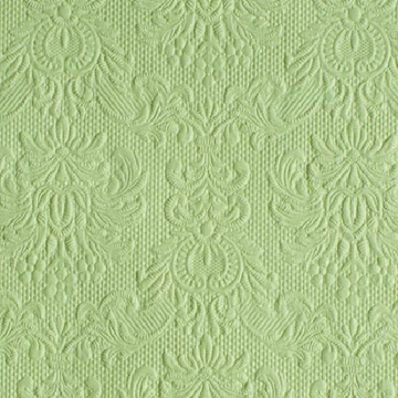Elegance pale green dombornyomott papírszalvéta 25x25cm,15db-os, AMB.12507907