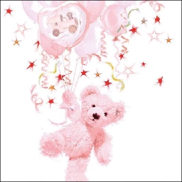 Teddy Rose papírszalvéta 33x33cm, 20db-os, AMB.13310095