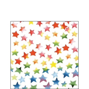 Colourful Stars mix papírszalvéta 25x25cm, 20db-os, AMB.12509875
