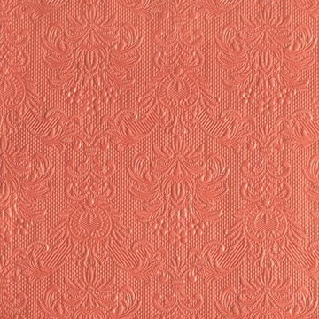Elegance peach dombornyomott papírszalvéta 33x33cm, 15db-os, AMB.13311105