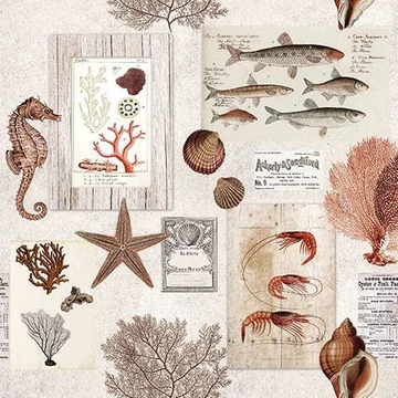 Sepia Sea cream papírszalvéta 33x33cm, 20db-os, AMB.13311330