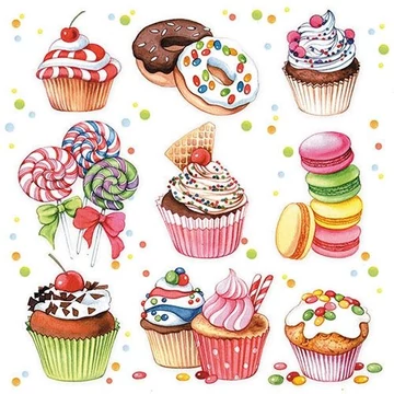Sweets papírszalvéta 33x33cm,20db-os, AMB.13311410
