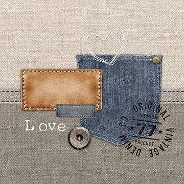 Original Denim papírszalvéta 33x33cm,20db-os, AMB.13311445