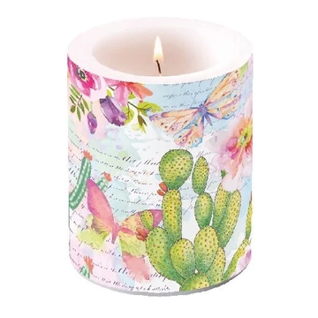 Roses & Cacti átvilágítós gyertya 12x10cm, AMB.19111505 Roses & Cacti átvilágítós gyertya 12x10cm, AMB.19111505