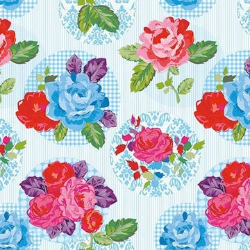 Modern Rose blue papírszalvéta 33x33cm,20db-os, AMB.13311371
