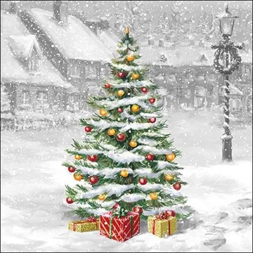 Tree On Square papírszalvéta 33x33cm,20db-os, AMB.33312310