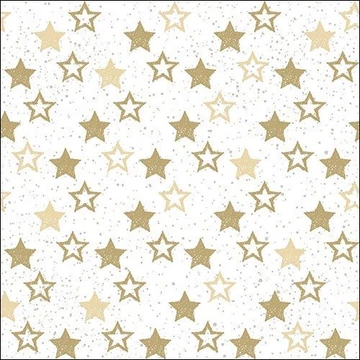 Stars All Over Gold papírszalvéta 33x33cm,20db-os, AMB.33312481