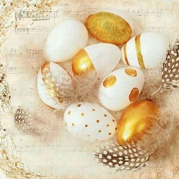 Golden Eggs papírszalvéta 33x33cm,20db-os, AMB.23312795