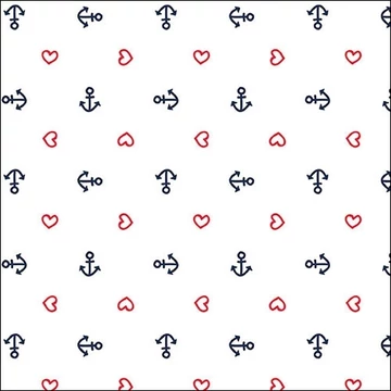 Anchor Heart White papírszalvéta 33x33cm, 20db-os, AMB.13313345