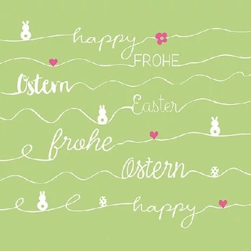 Easter Line Green papírszalvéta 33x33cm,20db-os, AMB.23312773