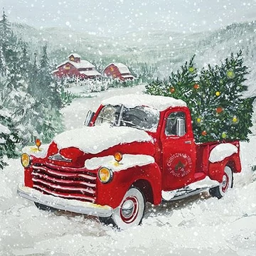 Christmas Truck papírszalvéta 33x33cm,20db-os, AMB.33313550
