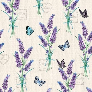 Lavender With Love Cream papírszalvéta 33x33cm,20db-os, AMB.13314225