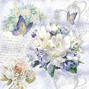 Flower Love papírszalvéta 33x33cm,20db-os, AMB.13314085