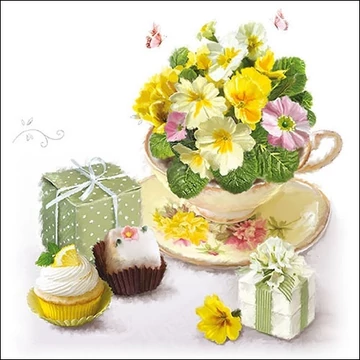 Tea Surprise papírszalvéta 33x33cm,20db-os, AMB.13314005
