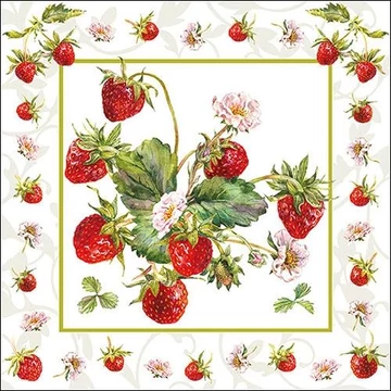 Fresh Strawberries papírszalvéta 33x33cm,20db-os, AMB.13314245