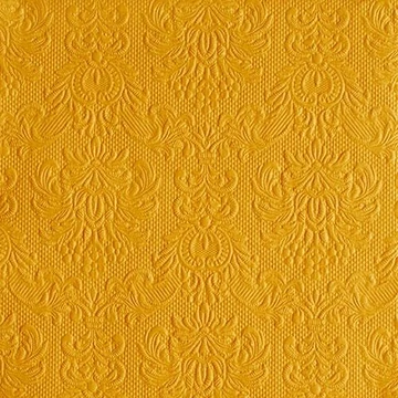 Elegance ocher dombornyomott papírszalvéta 33x33cm,15db-os, AMB.13314258