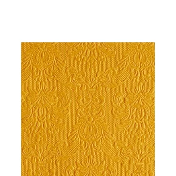 Elegance ocher dombornyomott papírszalvéta 25x25cm, 15db-os, AMB.12514258