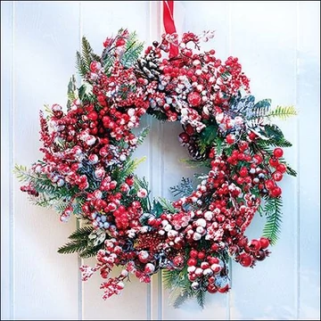 Frozen Wreath papírszalvéta 33x33cm, 20db-os, AMB.33314625