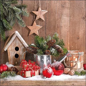 X-Mas Scene papírszalvéta 33x33cm, 20db-os, AMB.33314635