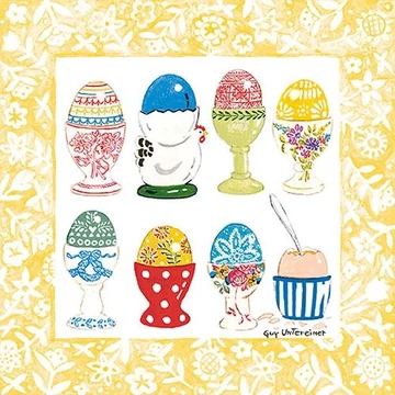Eggs In Cup yellow papírszalvéta 33x33cm,20db-os, AMB.23314157