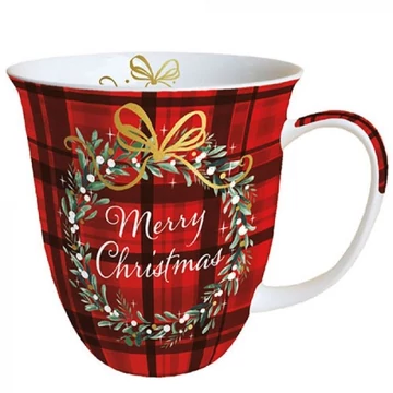 Christmas Plaid porcelánbögre 0,4l, AMB.38415565