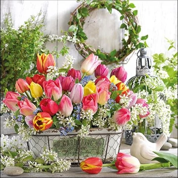 Spring Bouquet papírszalvéta 33x33cm, 20db-os, AMB.13316275