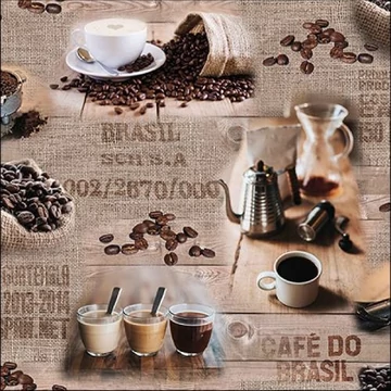 Brasil Coffee papírszalvéta 33x33cm,20db-os, AMB.13316075