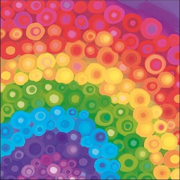 Aquarell Rainbow Red papírszalvéta 33x33cm,20db-os, AMB.13315955
