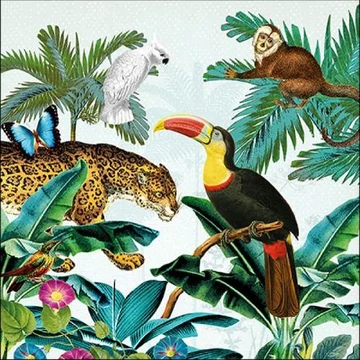 Tropical Animals papírszalvéta 33x33cm,20db-os, AMB.13315905