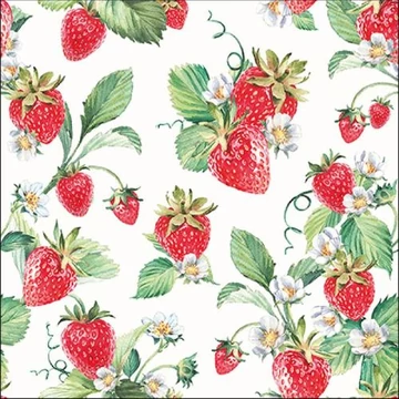 Garden Strawberries papírszalvéta 33x33cm, 20db-os, AMB.13315915