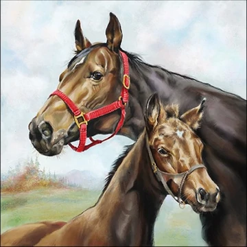 Horse Love papírszalvéta 33x33cm,20db-os, AMB.13316370