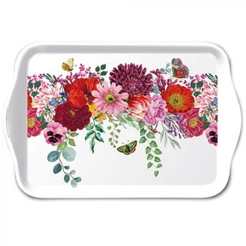 Flower Border white műanyag kistálca 13x21cm, AMB.13716005