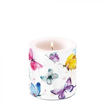Butterfly Collection white átvilágítós gyertya 8x7,5cm, AMB.19216265