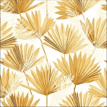 Palm Leaf Gold papírszalvéta 33x33cm,20db-os, AMB.13316241
