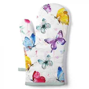 Butterfly Collection white edényfogó kesztyű 18x30cm,100% pamut, AMB.16416265